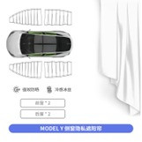 ModelY front + rear side window shade [white] 4-piece set